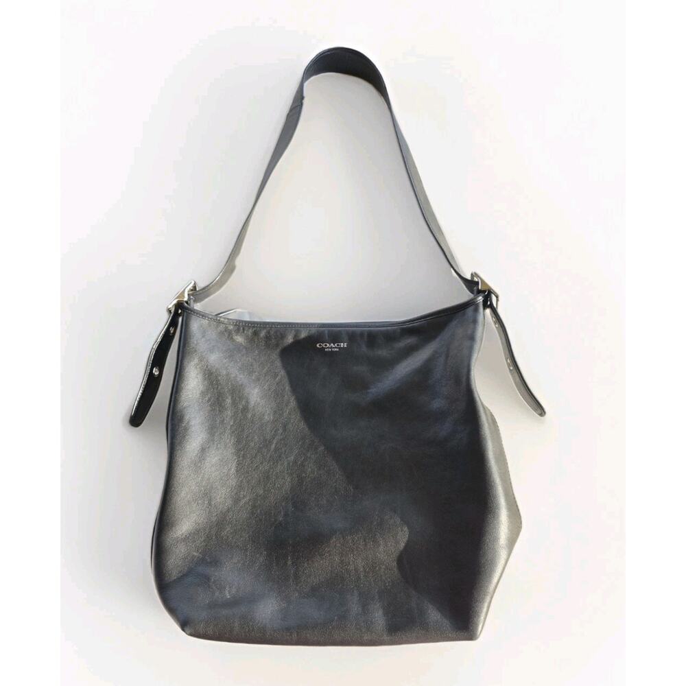 Coach Legacy Shoulder Bag Black Leather Authentic Purse AS IS Hobo Bag Satchel - Picture 1 of 16
